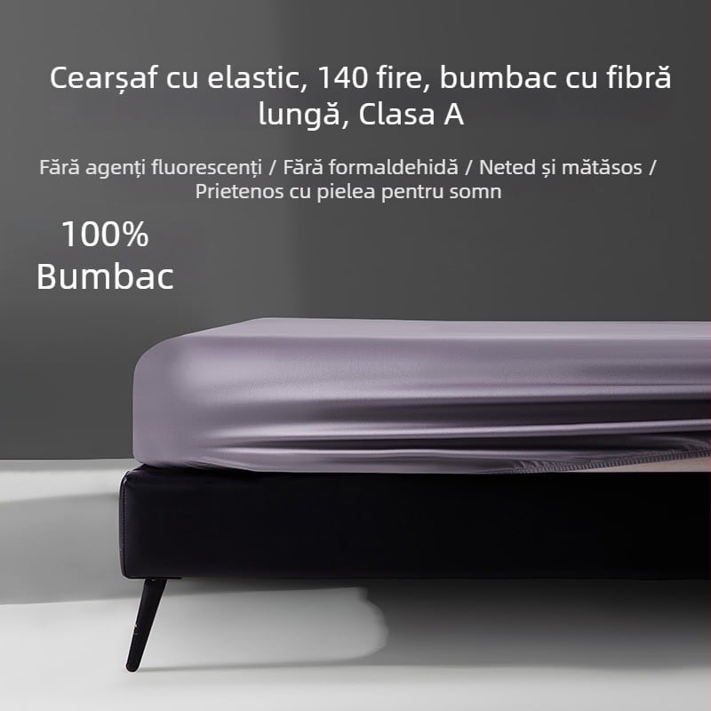Clasa A, cearșaf cu elastic din bumbac cu fire lungi, protecție pentru saltea, set de lenjerie antiderapant