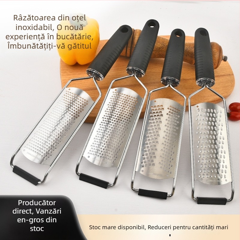 Răzător din oțel inoxidabil pentru brânză cu găuri fine și răzător de lămâie – ustensilă de bucătărie multifuncțională