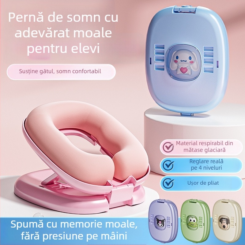 Pernă pliabilă pentru odihnă, destinat elevilor de școală primară, pentru odihnă la birou, în clasă