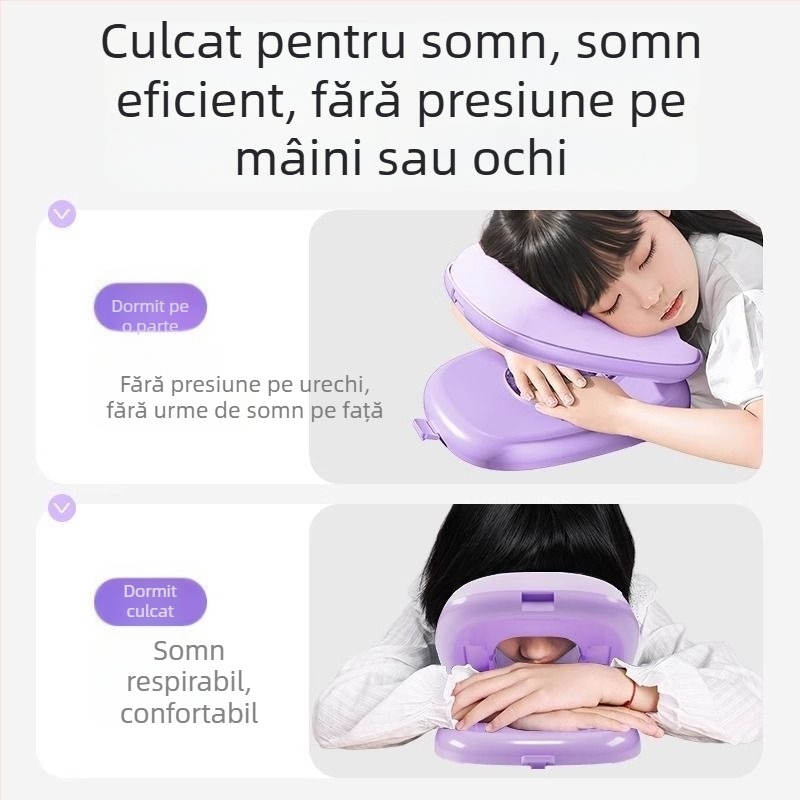 Pernă pliabilă pentru odihnă, destinat elevilor de școală primară, pentru odihnă la birou, în clasă