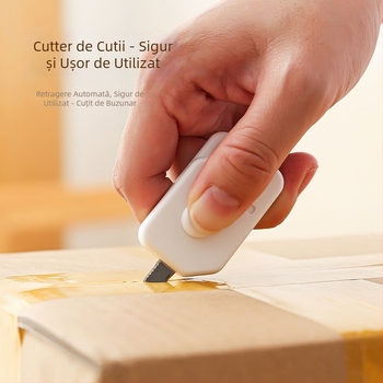 Unealtă mini pentru despachetare, lamă sigură anti-adeziv, cutter portabil pentru carton