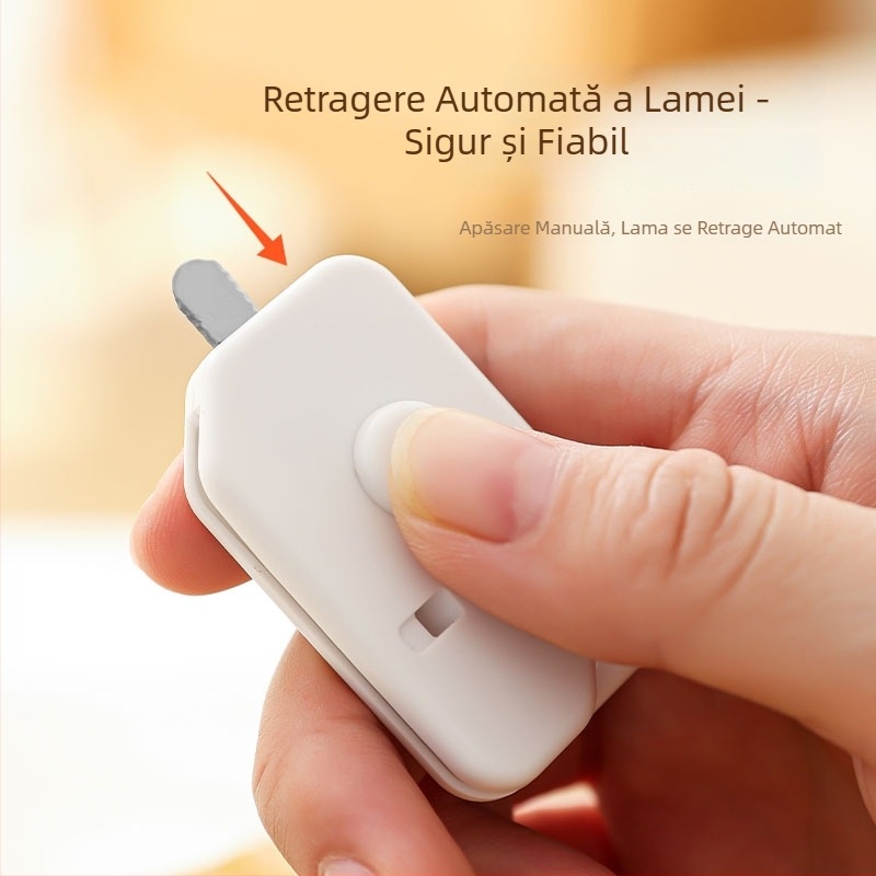 Unealtă mini pentru despachetare, lamă sigură anti-adeziv, cutter portabil pentru carton