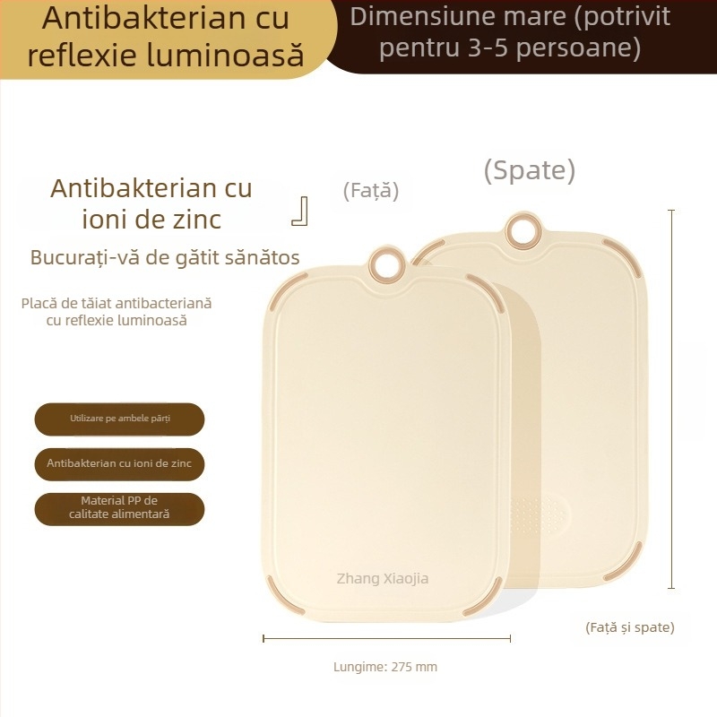 tocător de bucătărie Zhang Xiaoquan, dublă față, antibacterian și rezistent la mucegai, pentru bucătărie și fructe, utilizare casnică, suprafață antiderapantă
