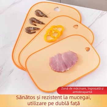 Placă de tăiat din plastic pentru bucătărie, antibacteriană, antimucegai, cu grosime sporită, cu două fețe, pentru legume și fructe.
