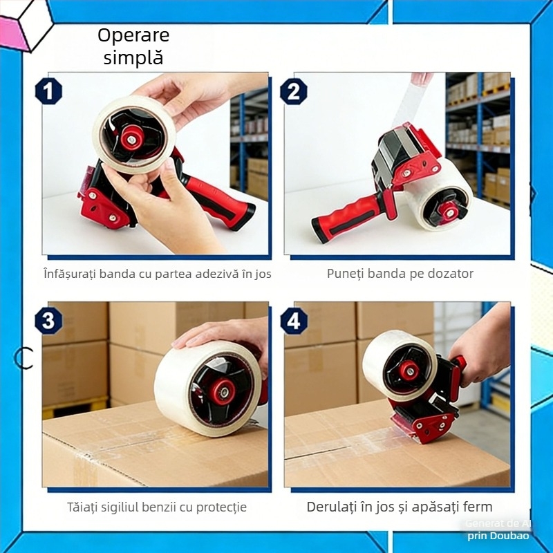 Mașină portabilă de sigilat bandă de 3 inch pentru ambalare