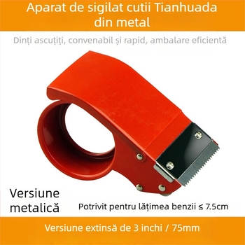 Mașină de sigilat cutii, tăietor de bandă din metal, 3 inchi, pentru ambalare (lățime bandă 2–3 inchi)