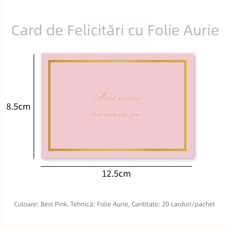 Card de salut pentru Ziua Îndrăgostiților, stil coreean, felicitare creativă cu mesaj pentru buchet de flori, mini carte cu ștanțare la cald