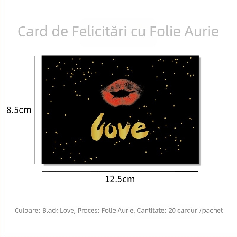 Card de salut pentru Ziua Îndrăgostiților, stil coreean, felicitare creativă cu mesaj pentru buchet de flori, mini carte cu ștanțare la cald