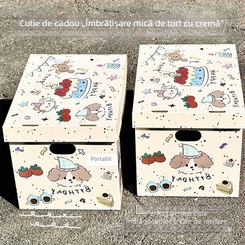 Cutie mare pentru cadouri, cutie goală, ambalaj de ziua de naștere rafinat, carton îngroșat, cutie de cadouri creativă, de înaltă valoare