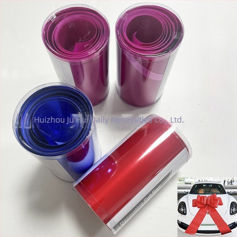 Ghirlandă auto cu panglică PVC în cutie, decor de petrecere cu funda mare, 23–30 inchi
