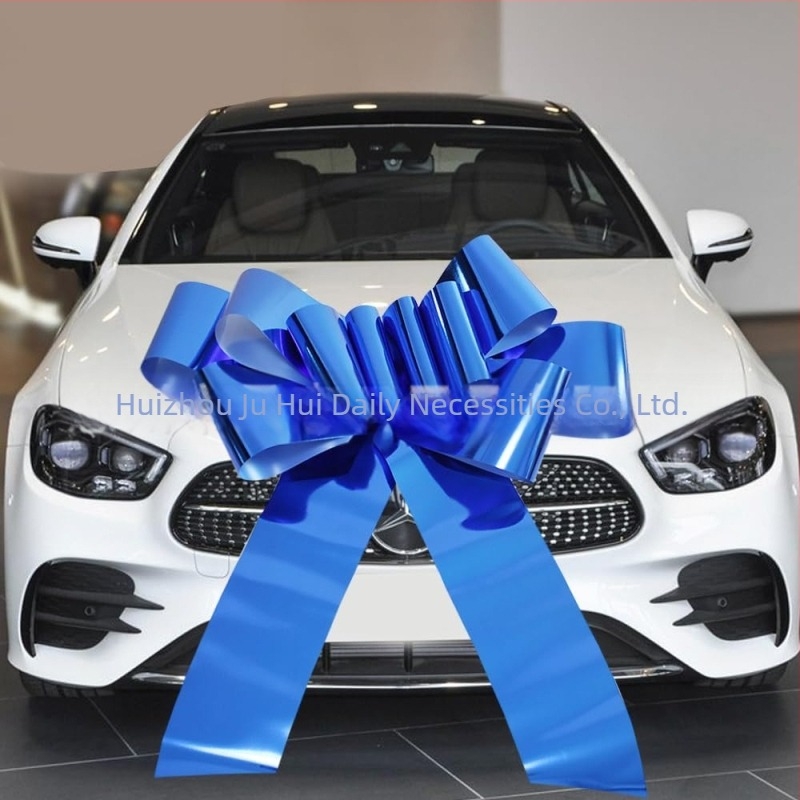 Ghirlandă auto cu panglică PVC în cutie, decor de petrecere cu funda mare, 23–30 inchi