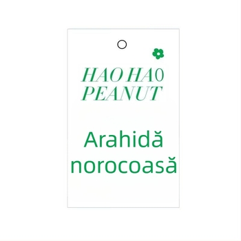 Card de felicitare cu flori și plante verzi, etichete față-verso pentru agățat și șnur de agățat inclus