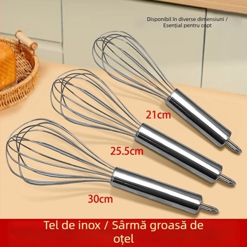 Tel de ouă din oțel inoxidabil – tel manual pentru ouă și smântână, ustensilă de bucătărie