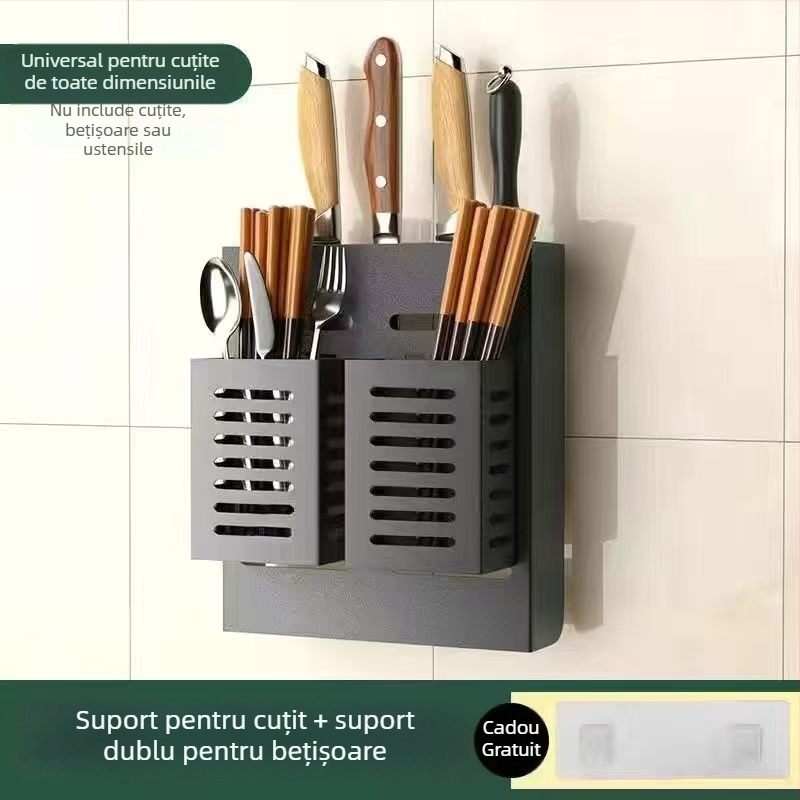 Raft de perete pentru condimente și sosuri, fără găuri, cu un singur nivel, din oțel carbon