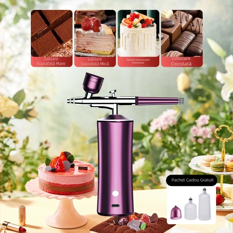 Pistol de pulverizare pentru pigmenți alimentari, decorarea prăjiturilor și a produselor de patiserie