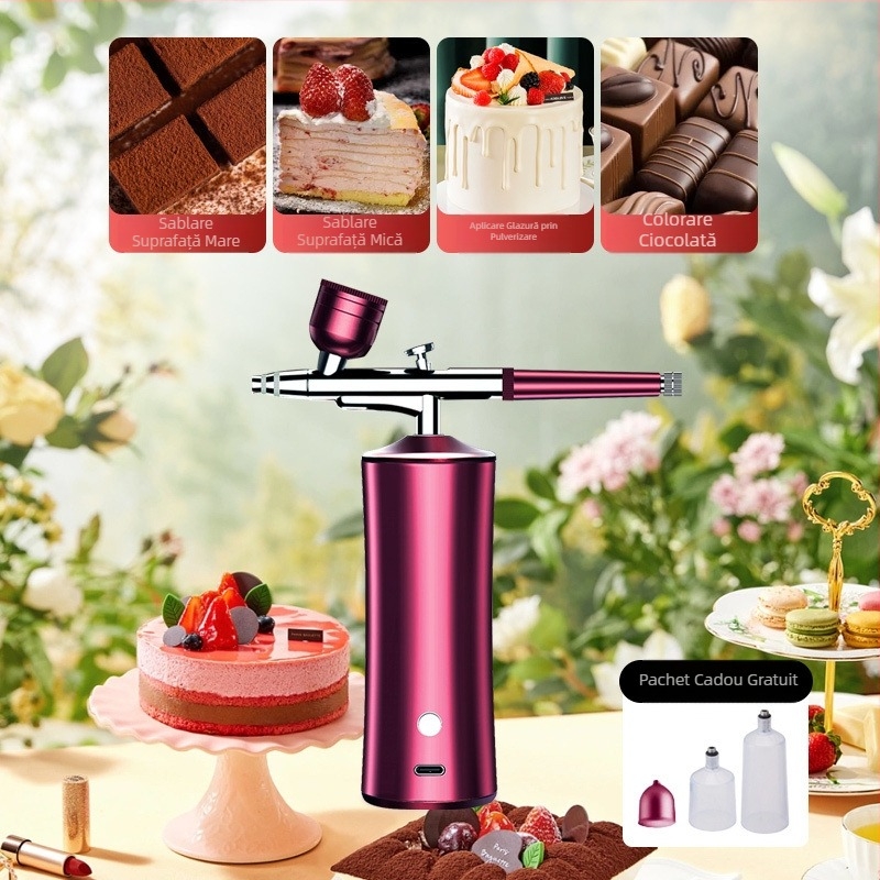 Pistol de pulverizare pentru pigmenți alimentari, decorarea prăjiturilor și a produselor de patiserie