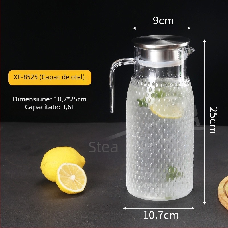 Sticlă acrilică pentru apă rece cu ceainic transparent, plastic PC, rezistentă la temperaturi înalte, potrivită pentru sucuri și băuturi