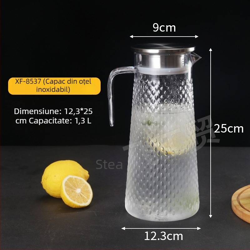 Sticlă acrilică pentru apă rece cu ceainic transparent, plastic PC, rezistentă la temperaturi înalte, potrivită pentru sucuri și băuturi