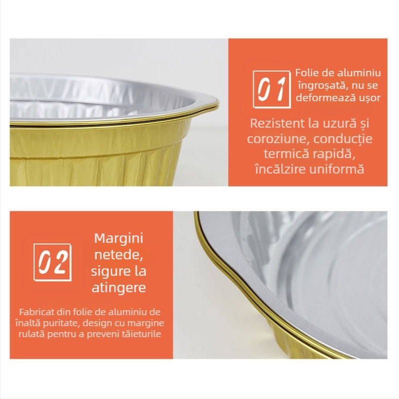 Oală de unică folosință din folie de aluminiu pentru camping, utilizare în aer liber, capacitate 2,1–4 L, neelectrică.