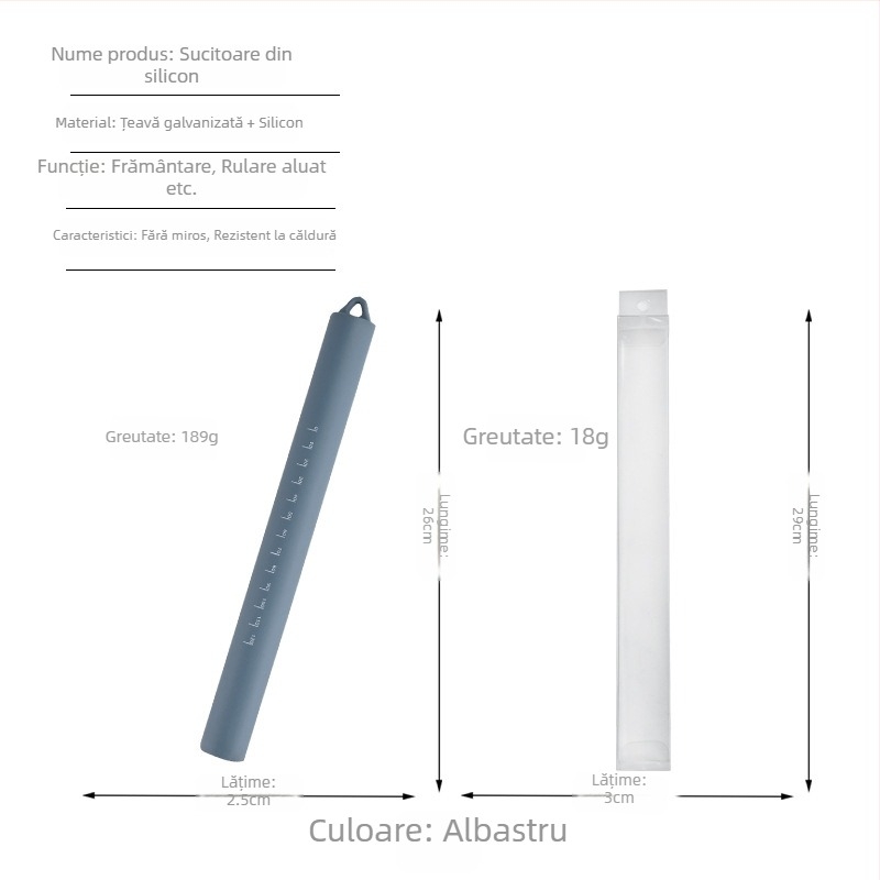 Rulou din silicon pentru aluat și foi de găluște – ustensilă de bucătărie