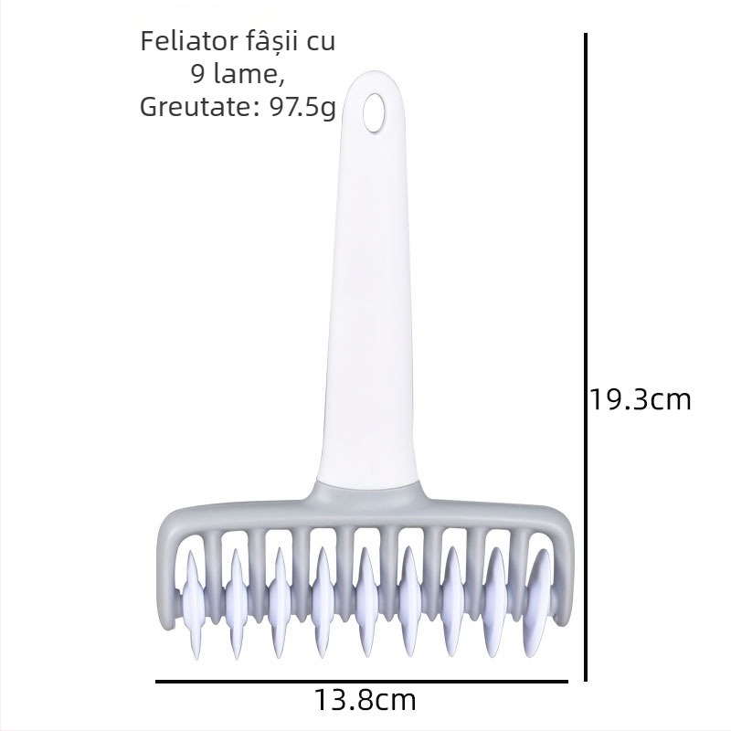 Rulou din PP cu atașamente multifuncționale: perforator pentru pizza, decupator de flori, decupator pentru paste și cutter pentru pizza, unealtă de copt