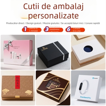 Cutii cadou personalizate, cu dimensiuni variate, capac magnetic cu deschidere flip, pentru cadouri de sărbători, ambalaje pentru ceai și cosmetice