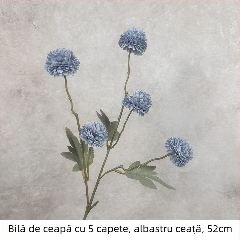 Paletă de culori toamnă, minge cu cinci ramuri de ceapă, floare artificială din satin – krizantemă și păpădie, decor pentru casă, sufragerie