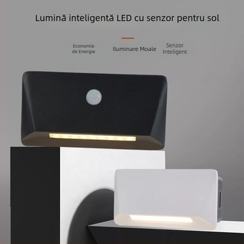 Lumină LED încastrată pe podea, 3W, aluminiu, impermeabilă, pentru trepte și coridor, cu senzor de mișcare