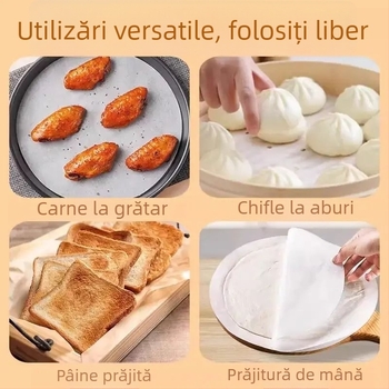 Hârtie antiaderentă pentru coacere, hârtie de stratificare antiaderentă, hârtie pentru congelare, covoraș pentru aluat, folie separator pentru prăjituri