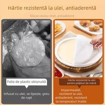 Hârtie antiaderentă pentru coacere, hârtie de stratificare antiaderentă, hârtie pentru congelare, covoraș pentru aluat, folie separator pentru prăjituri