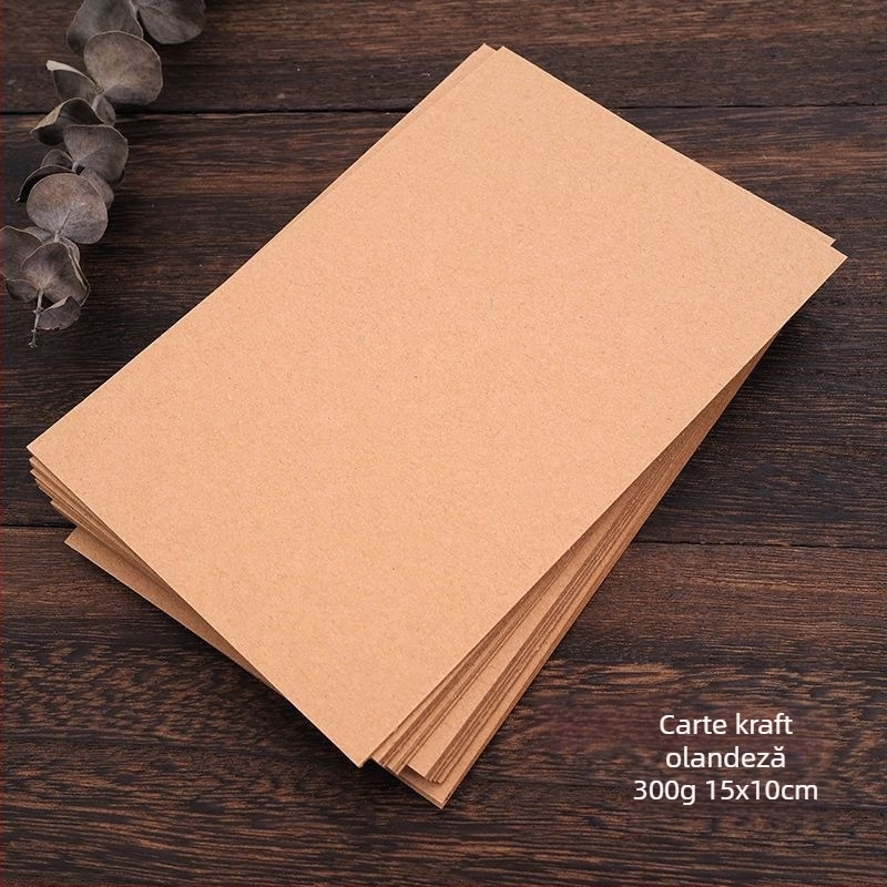Set de carduri albe din carton pentru acuarelă și creioane color, carduri cu cuvinte, carduri pictate manual pe carton alb olandez DIY