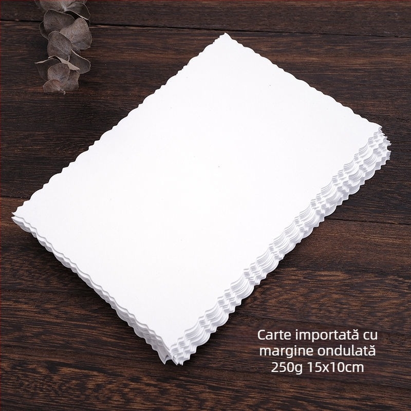 Set de carduri albe din carton pentru acuarelă și creioane color, carduri cu cuvinte, carduri pictate manual pe carton alb olandez DIY