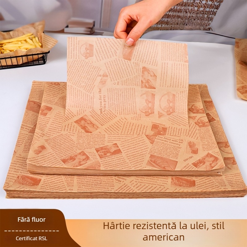 Deer Strutting Hârtie de copt îngroșată cu strat antiulei, conformă cu normele alimentare, rezistentă la temperaturi înalte, pentru grătar și prăjire gustări