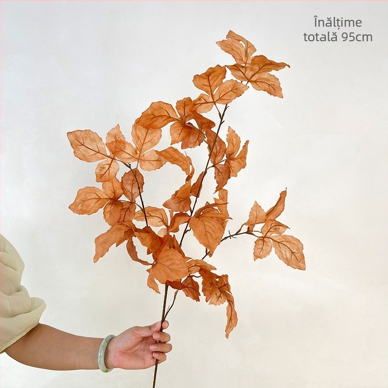 Frunză artificială de 95 cm cu motiv de pasăre albastră pentru decor de nuntă în aer liber, flori artificiale și verdeață