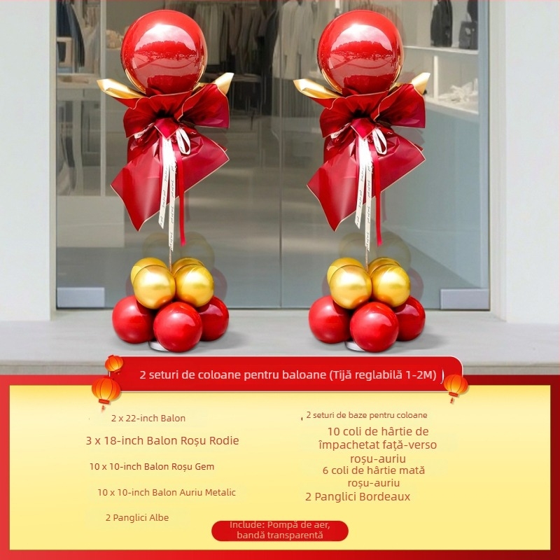 Arc cu baloane pentru inaugurarea magazinului – decor elegant de atmosferă pentru magazin și salon de înfrumusețare