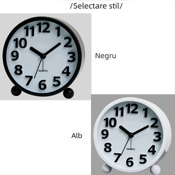 Ceas de alarmă pentru copii, retro, pentru cămin studențesc, ceas de masă cu cuarț, design simplu și creativ