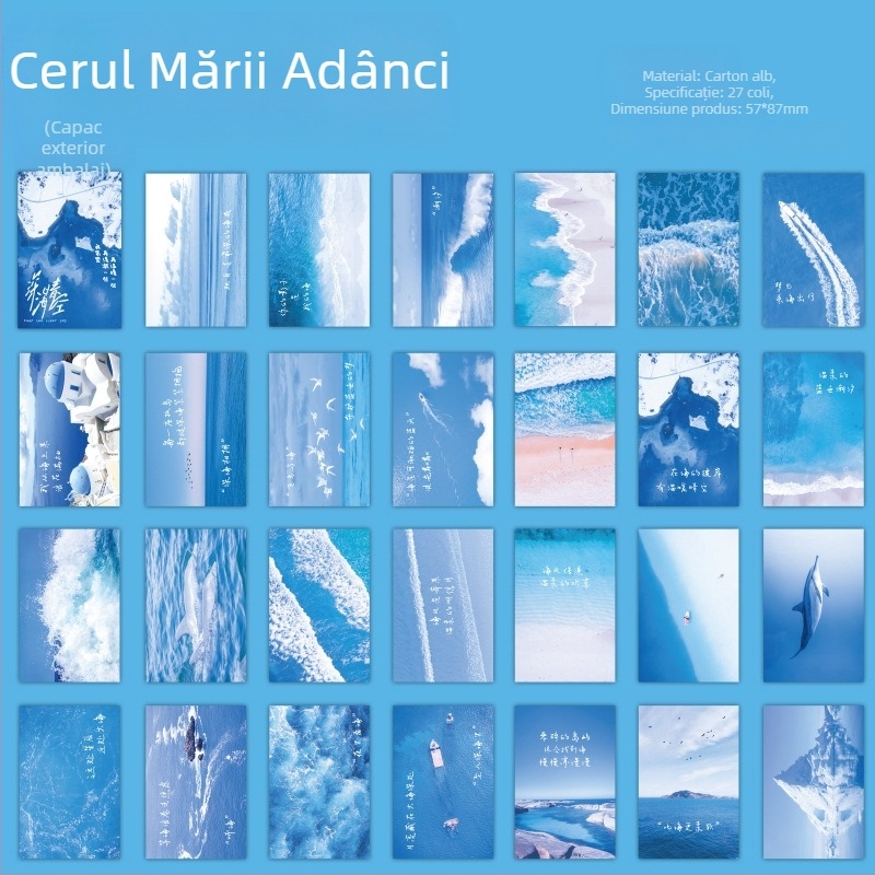 Dye Klein-Scale carte poștală de peisaj artistic în stil Klein-Scale — felicitare romantică, albastră