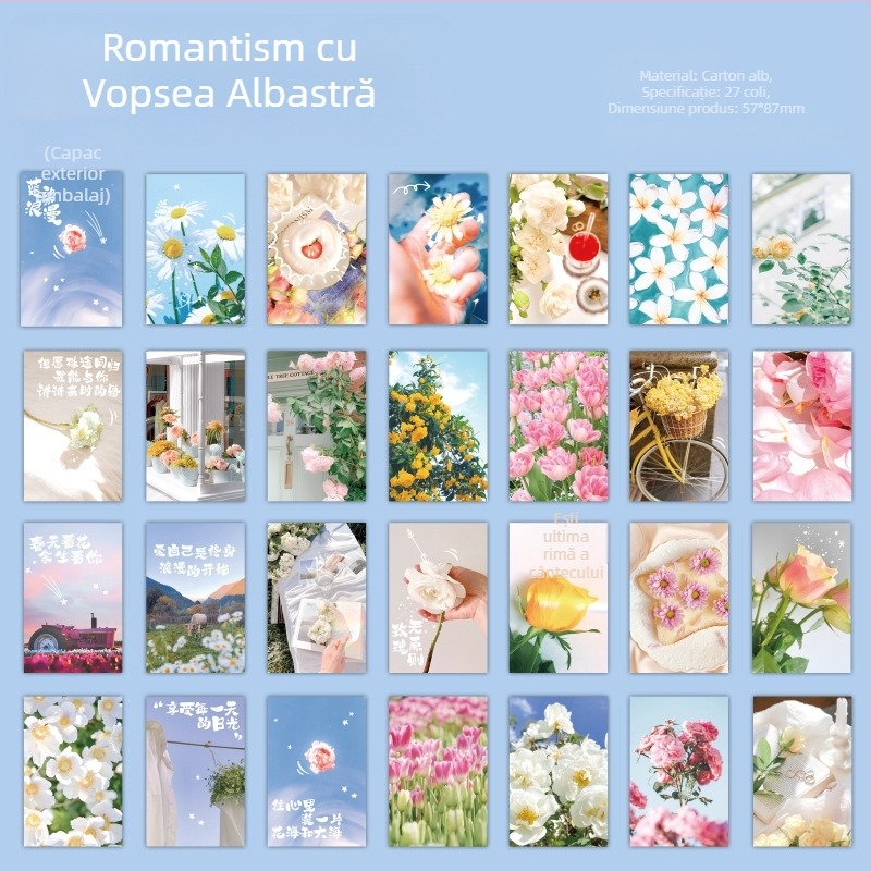 Dye Klein-Scale carte poștală de peisaj artistic în stil Klein-Scale — felicitare romantică, albastră