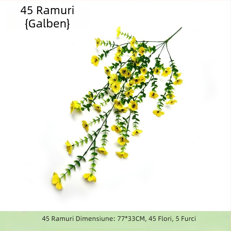 Flori de mătase — buchet realist din flori artificiale pentru decor de nuntă, decor exterior și recuzită pentru fotografie, înălțime 10–30 cm