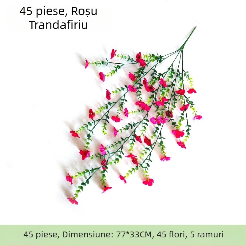 Flori de mătase — buchet realist din flori artificiale pentru decor de nuntă, decor exterior și recuzită pentru fotografie, înălțime 10–30 cm