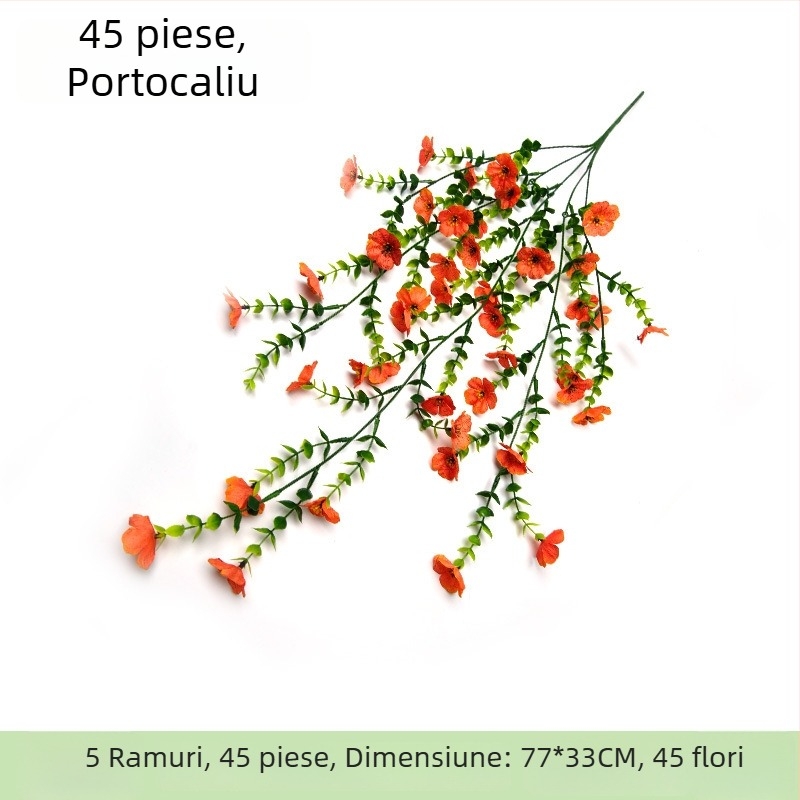 Flori de mătase — buchet realist din flori artificiale pentru decor de nuntă, decor exterior și recuzită pentru fotografie, înălțime 10–30 cm