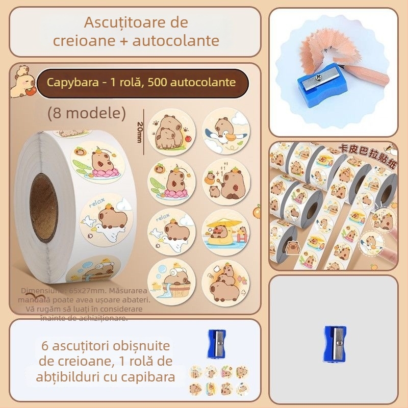 Away from Grass Capibara ascuțitor de creioane pentru copii, manual și automat