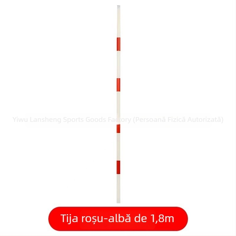 Stâlpi de marcaj pentru antrenamente de baschet și fotbal, cu bază din cauciuc, stâlpi roșu-albi