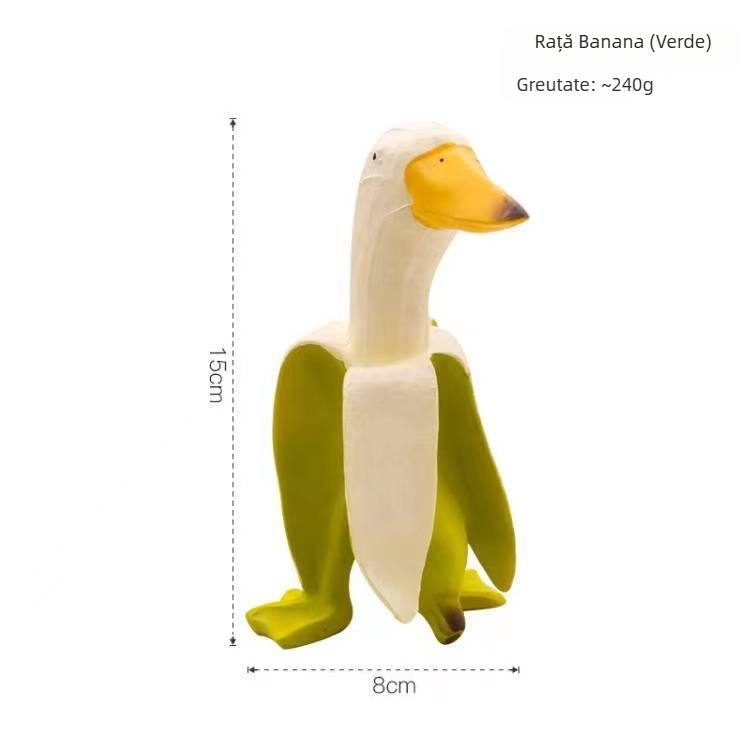 Rață banană decorativă – drăguță, creativă piesă pentru birou și casă, cadou de ziua de naștere