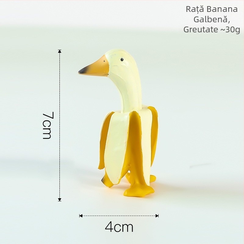Rață banană decorativă – drăguță, creativă piesă pentru birou și casă, cadou de ziua de naștere