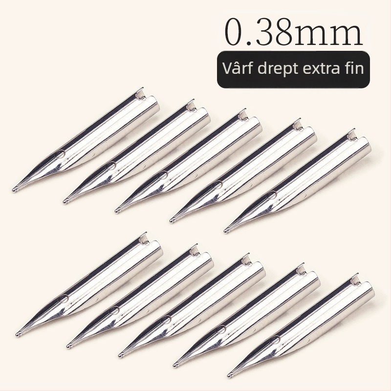 Peniță de stilou înlocuibilă, vârf mic rotund, extrafin 0,5/0,38mm, oțel inoxidabil