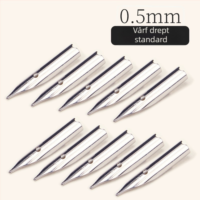 Peniță de stilou înlocuibilă, vârf mic rotund, extrafin 0,5/0,38mm, oțel inoxidabil
