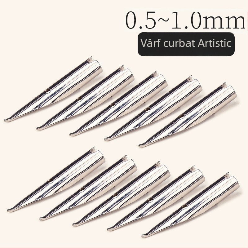 Peniță de stilou înlocuibilă, vârf mic rotund, extrafin 0,5/0,38mm, oțel inoxidabil