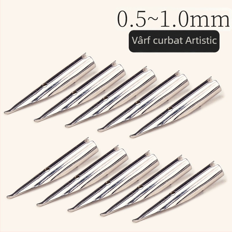 Peniță de stilou înlocuibilă, vârf mic rotund, extrafin 0,5/0,38mm, oțel inoxidabil