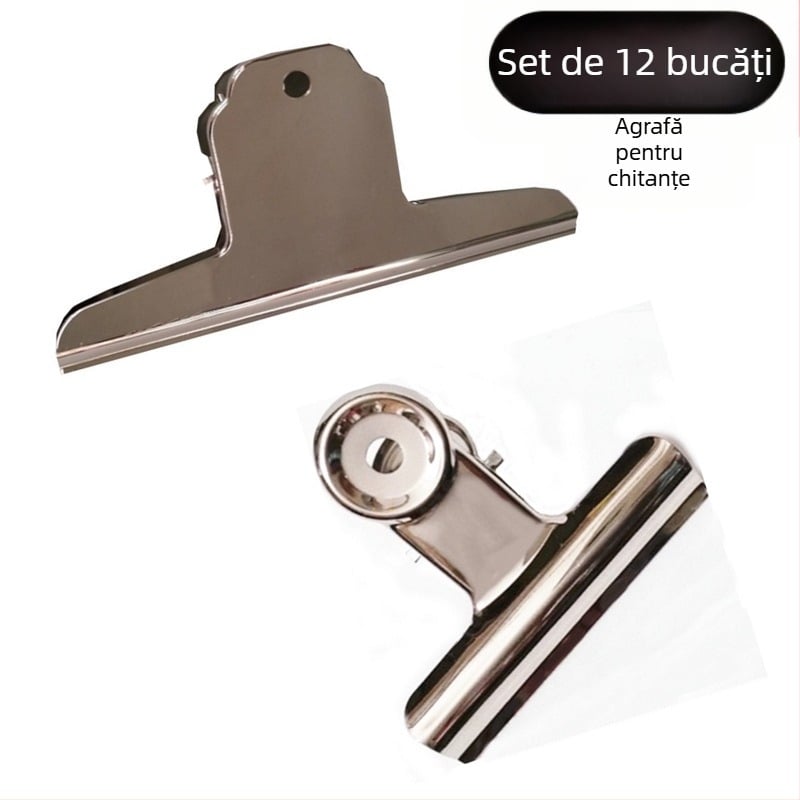 Clip metal în formă de munte pentru documente și bilete